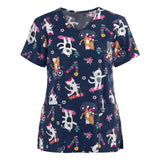 Cute Scrub Tops for Women Scrub Uniforms for Women White Scrub Tops for Women Stretch Scrub Tops for Women - AZ Depot Express