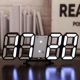 Digital 3D LED Big Wall Desk Alarm Clock Snooze 12/24 Hours Auto Brightness USB - AZ Depot Express
