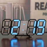 Digital 3D LED Big Wall Desk Alarm Clock Snooze 12/24 Hours Auto Brightness USB - AZ Depot Express