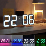 Digital 3D LED Big Wall Desk Alarm Clock Snooze 12/24 Hours Auto Brightness USB - AZ Depot Express