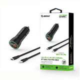 Esoulk Black 18W PD Charger &amp; USB - A 3ft C To iPhone Cable - AZ Depot Express