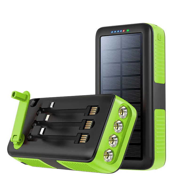 Outdoor Portable 50000mAh Solar Power Bank with Cable