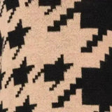 Houndstooth Check Roll Neck Jumper Dress - AZ Depot Express
