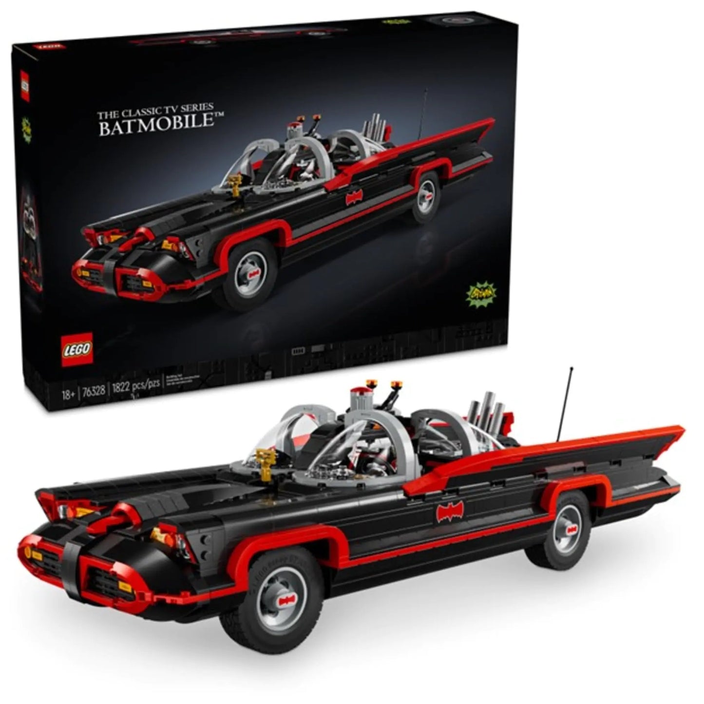 LEGO DC Batman: The Classic TV Series Batmobile DC Collectible Car Building Set Inspired by The 1966 Television Show’s Classic Batmobile Creative DC Gift for Adults and Super Hero Fans 76328