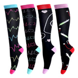 LEOSTEP Compression Socks for Women & Men Circulation Long Stockings Support for Nurses Pregnant Hiking Riding Running - AZ Depot Express