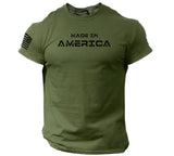 Made in America Men T Shirt – USA Flag Shirts for Men (Army Green Medium) - AZ Depot Express