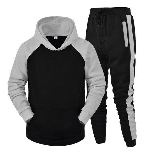 mens hoodie tracksuit set joggers for men 2 piece set high waist khaki joggers for men big and tall gym set workout sets for men athletic sweat suits for men all white linen outfits for men - AZ Depot Express