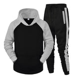 mens hoodie tracksuit set joggers for men 2 piece set high waist khaki joggers for men big and tall gym set workout sets for men athletic sweat suits for men all white linen outfits for men - AZ Depot Express