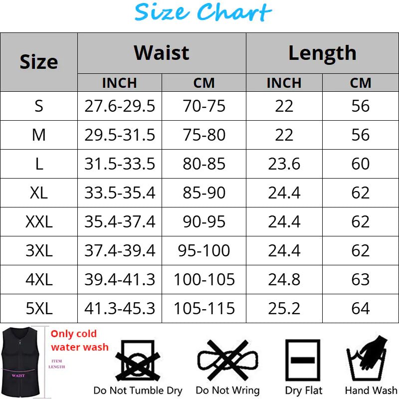 Men's Neoprene Waist Trainer Vest for Weight Loss - AZ Depot Express