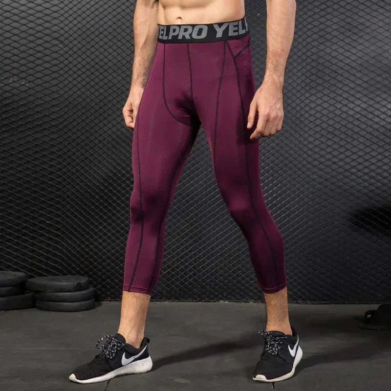 Men's PRO Cropped Fitness Running Training Pants - AZ Depot Express