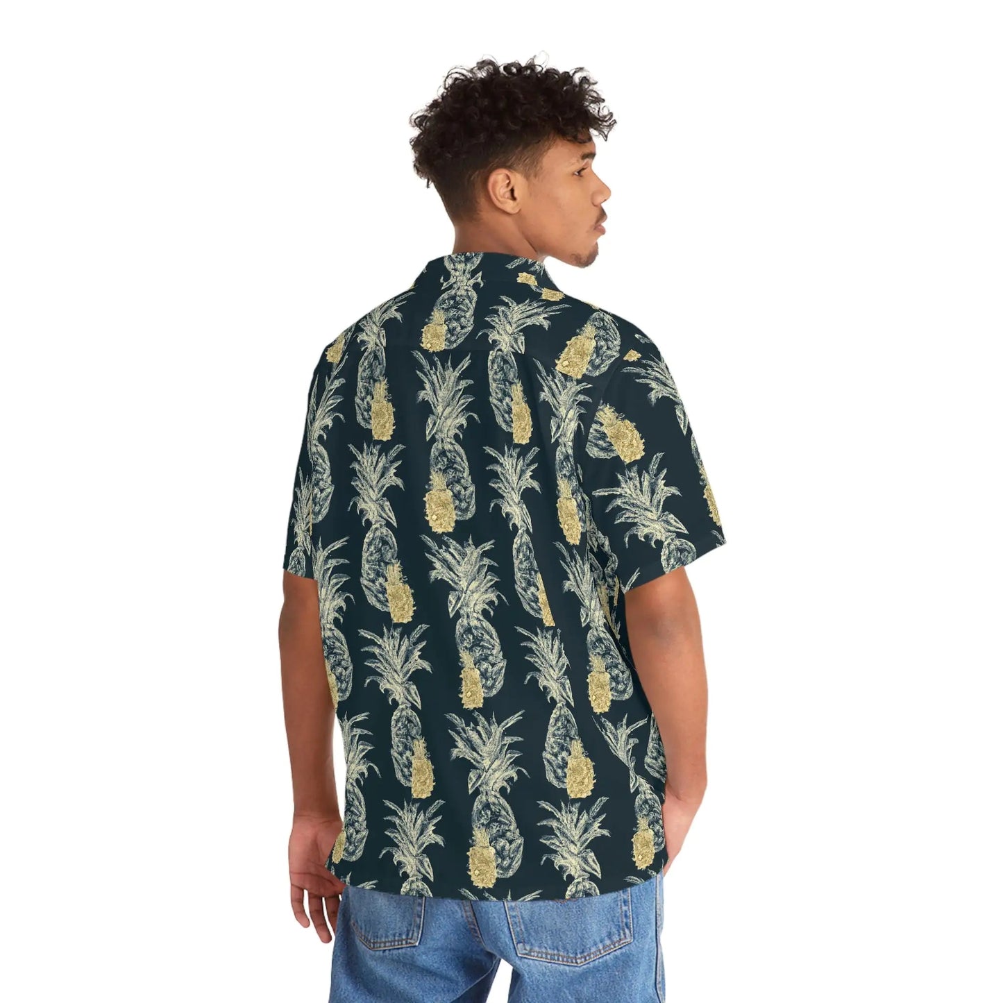 Men's Vintage Pineapple Hawaiian Shirt - AZ Depot Express
