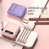 Mini Portable Power Bank 20000mAh with Cable - AZ Depot Express