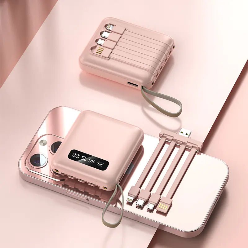 Mini Portable Power Bank 20000mAh with Cable - AZ Depot Express