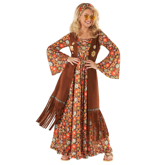 Morph Hippie Costume Women 70s Costumes For Women 70s Hippie Outfits For Women 60s Costumes For Women Hippie Dress 70s 2XL - AZ Depot Express
