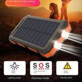 Outdoor Solar Power Bank with Compass, 20000mAh Capacity - AZ Depot Express