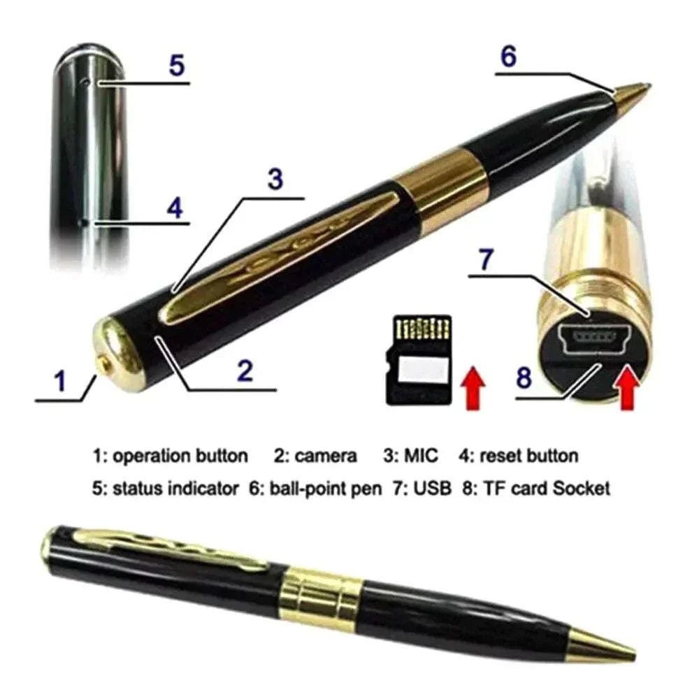 Pen Camera Cam Mini Hidden Pocket Audio Video Recorder DVR Security 1080P HD USA - AZ Depot Express