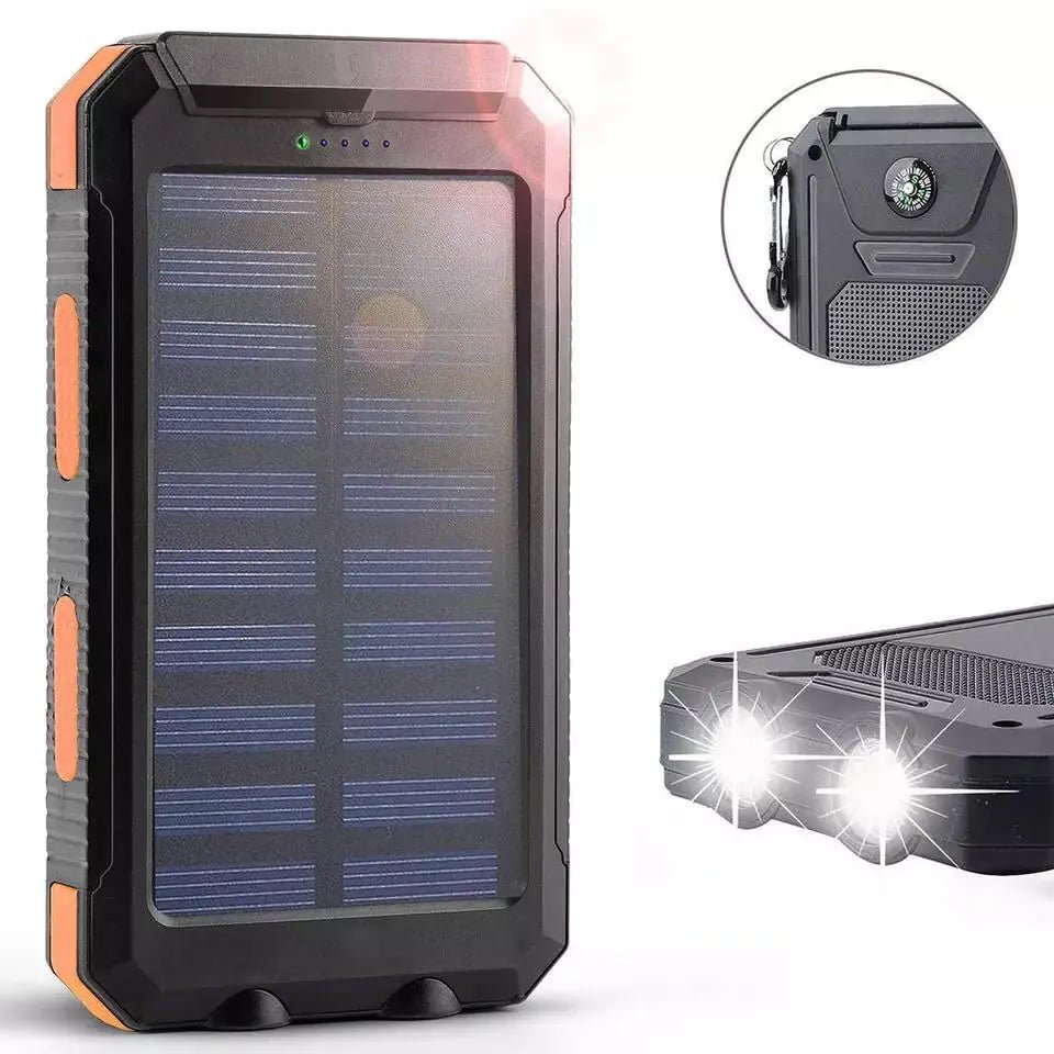 Power Banks Solar Power Bank - Slim, Outdoor, Waterproof Design - AZ Depot Express