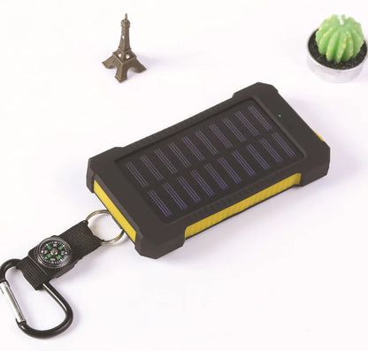 Outdoor Waterproof Compass Solar Power Bank 10000mAh