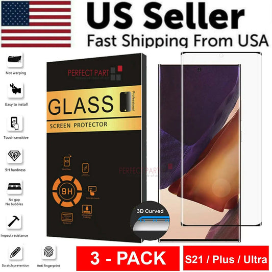 Samsung Galaxy S21+ Ultra Tempered Glass Screen Protector - 3 Pack - AZ Depot Express