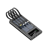 Solar Power Bank with Built - in Four Cables, 20000mAh Portable Charger for Mobile Phones - AZ Depot Express