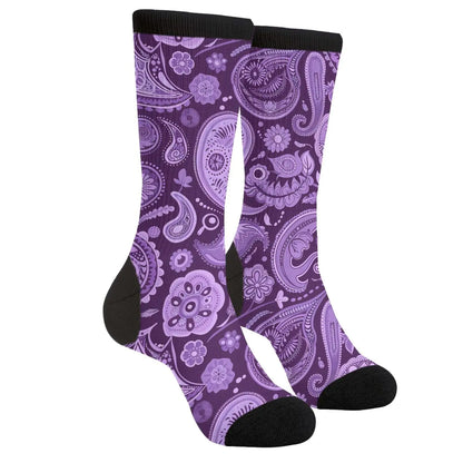 Mens Paisley Flowers Novelty Socks Fun Casual Socks Funny Socks Crazy Socks