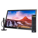 Tyler 13" Portable TV LCD Monitor Battery Powered Wireless Capability HD - TV HDMI SD Slot USB RCA AC/DC FM Radio Car Charger Remote Control for Car & Traveling - AZ Depot Express