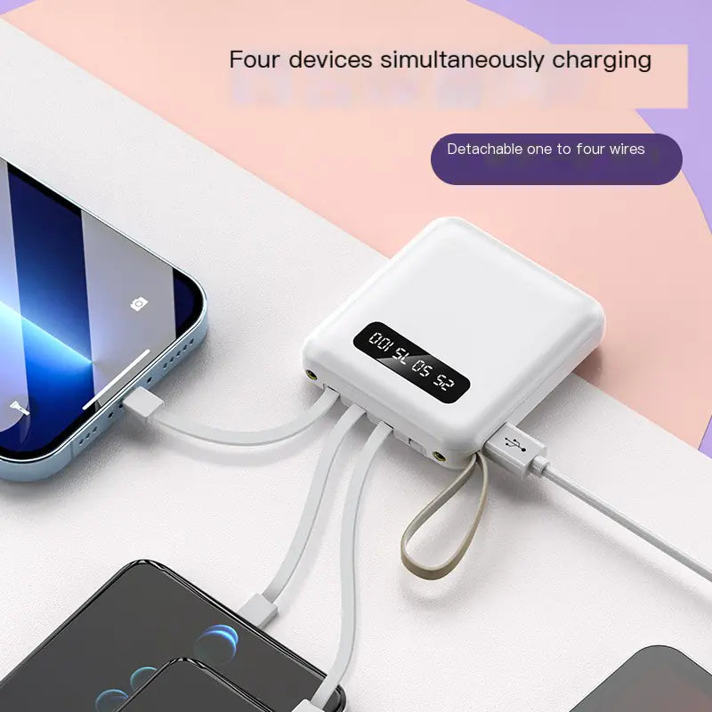 Mini Portable Power Bank 20000mAh with Cable