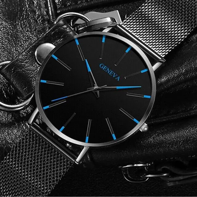 Waterproof Men's Watch Stainless Steel Quartz Luminous Classic Watches Business - AZ Depot Express