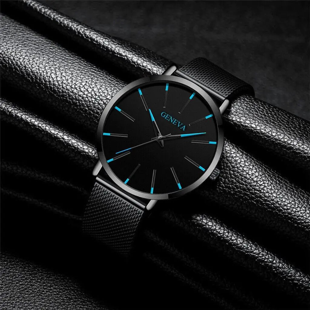 Waterproof Men's Watch Stainless Steel Quartz Luminous Classic Watches Business - AZ Depot Express