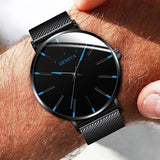 Waterproof Men's Watch Stainless Steel Quartz Luminous Classic Watches Business - AZ Depot Express