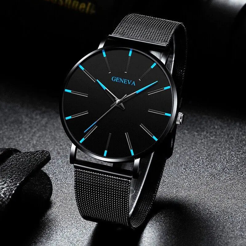 Waterproof Men's Watch Stainless Steel Quartz Luminous Classic Watches Business - AZ Depot Express