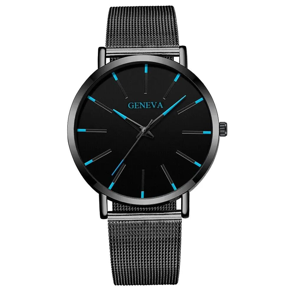 Waterproof Men's Watch Stainless Steel Quartz Luminous Classic Watches Business - AZ Depot Express