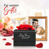 WILDLOVE Preserved Real Rose with I Love You Necklace - AZ Depot Express