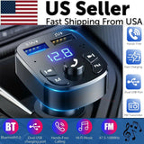 Wireless Car Bluetooth FM Transmitter MP3 Audio USB Charger Adapter Handsfree - AZ Depot Express