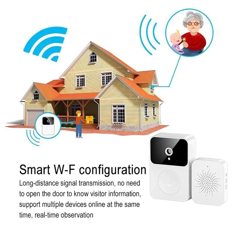 Wireless Security WiFi Smart Doorbell Intercom Video Camera Bell Chime Door Ring - AZ Depot Express