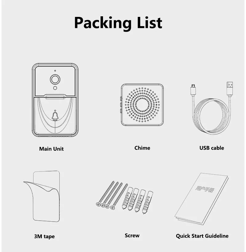 Wireless Security WiFi Smart Doorbell Intercom Video Camera Bell Chime Door Ring - AZ Depot Express