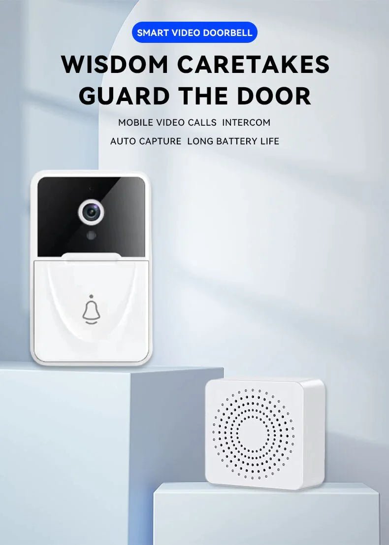 Wireless Security WiFi Smart Doorbell Intercom Video Camera Bell Chime Door Ring - AZ Depot Express