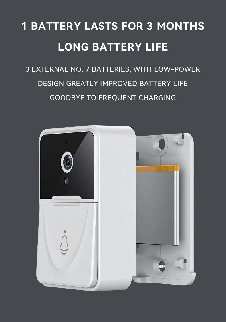 Wireless Security WiFi Smart Doorbell Intercom Video Camera Bell Chime Door Ring - AZ Depot Express