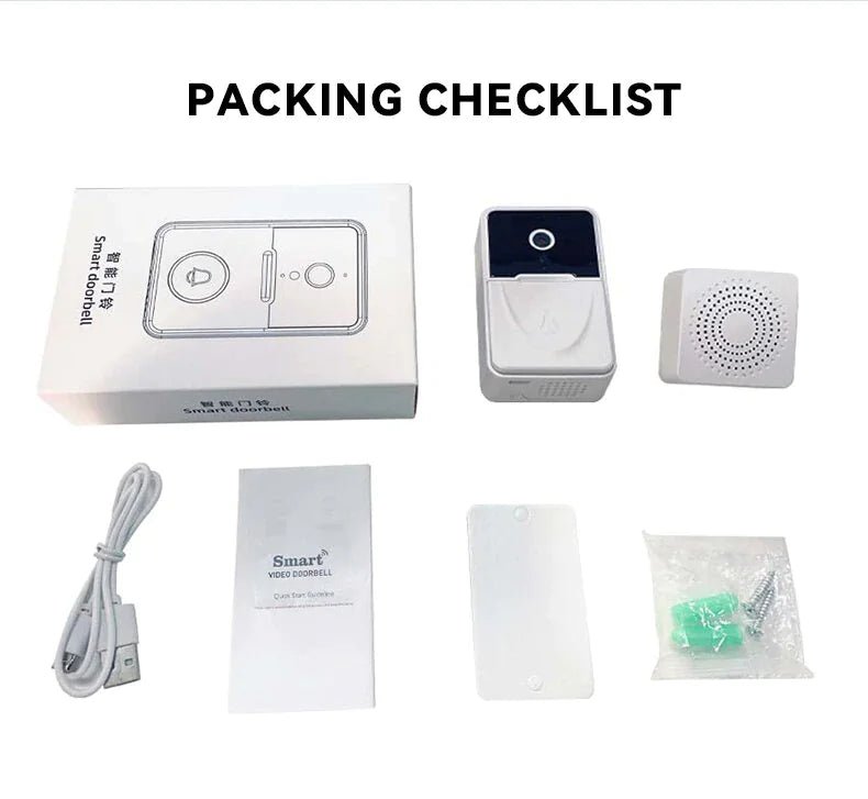Wireless Security WiFi Smart Doorbell Intercom Video Camera Bell Chime Door Ring - AZ Depot Express