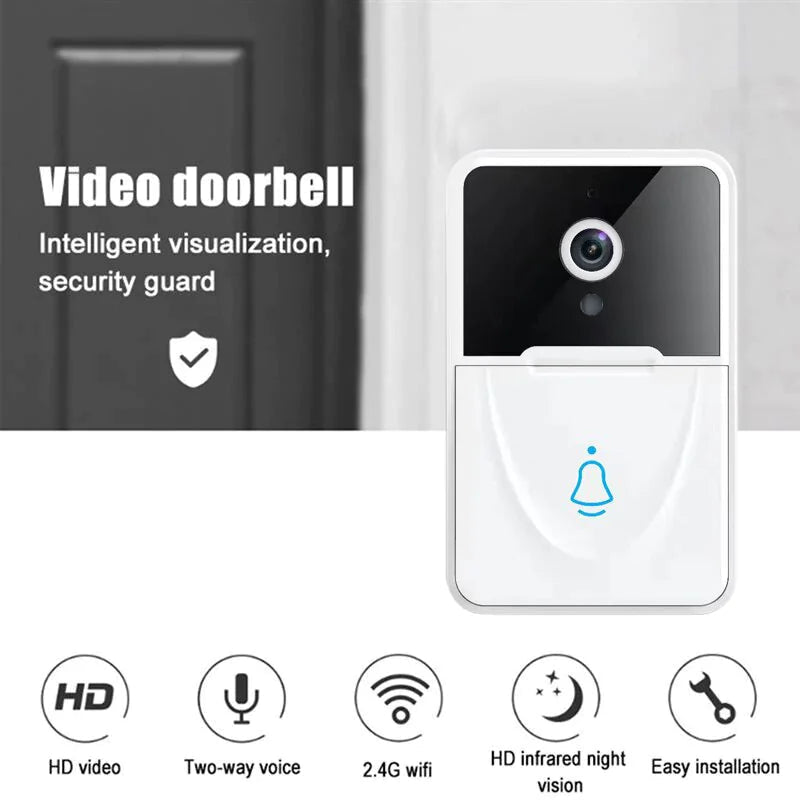 Wireless Security WiFi Smart Doorbell Intercom Video Camera Bell Chime Door Ring - AZ Depot Express
