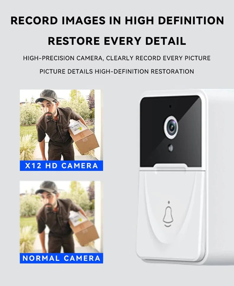Wireless Security WiFi Smart Doorbell Intercom Video Camera Bell Chime Door Ring - AZ Depot Express