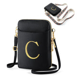 YOOLIFE Crossbody Bags for Women Personalized Gifts for Women Small Purses for Women Sling Bag for Women Black Leather RFID Blocking Cell Phone Wallet Women Girlfriend Sister Friend female Gifts C - AZ Depot Express